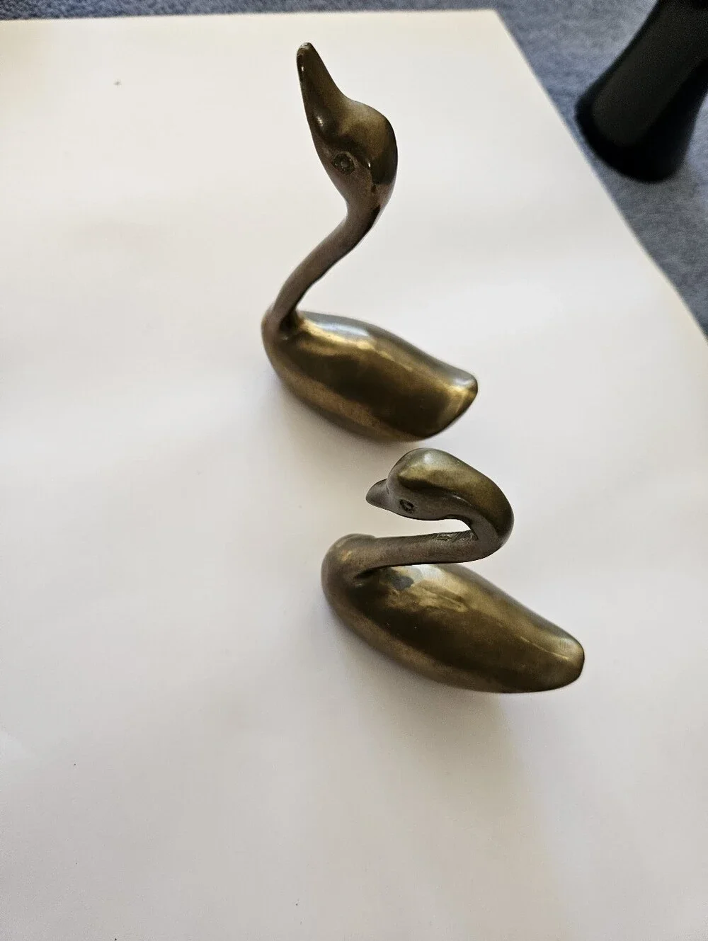 Price Brass Decorative Swan Figurine Pair - Picture 11 of 13